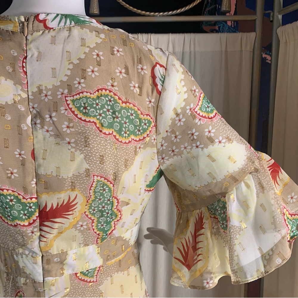 Botanical Pattern Maxi Dress - Picture 12 of 14